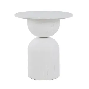 Gabriel Round Side Table - Full White by Interior Secrets - AfterPay Available by Interior Secrets, a Side Table for sale on Style Sourcebook