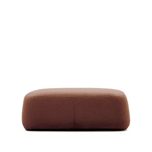 Martina terracota bouclé footrest 123 x 85 cm by Kave Home, a Ottomans for sale on Style Sourcebook