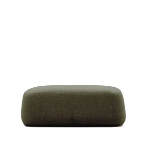 Martina dark green bouclé footrest 123 x 85 cm by Kave Home, a Ottomans for sale on Style Sourcebook