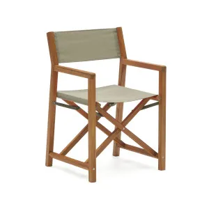 Thianna folding outdoor chair in green with solid acacia wood FSC 100% by Kave Home, a Outdoor Chairs for sale on Style Sourcebook