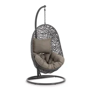 Hanging armchair with dark grey foot Florina dark grey by Kave Home, a Outdoor Chairs for sale on Style Sourcebook