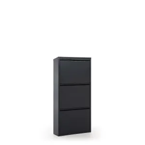 Ode shoe rack with 3 doors in dark grey, 50 x 103 cm by Kave Home, a Storage Units for sale on Style Sourcebook