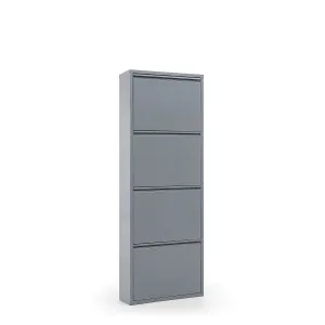 Shoe rack Ode 50 x 136 cm 4 doors metal grey by Kave Home, a Storage Units for sale on Style Sourcebook