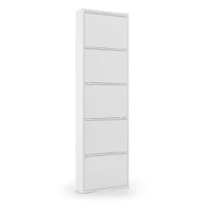 Shoe rack Ode 50 x 168,5 cm 5 doors white by Kave Home, a Storage Units for sale on Style Sourcebook