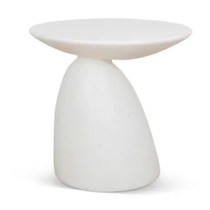 Almas 60cm Fibre Glass Side Table - White by Interior Secrets - AfterPay Available by Interior Secrets, a Side Table for sale on Style Sourcebook