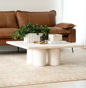 Enzo Travertine Square Coffee Table by Abide Interiors, a Coffee Table for sale on Style Sourcebook