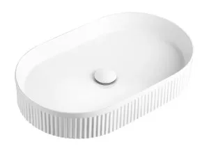 Orio Derby Fluted Above Counter Basin Gloss White 575mm by Orio, a Basins for sale on Style Sourcebook