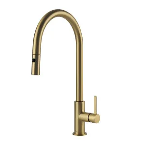 Turner Hastings Naples Pull Out Sink Mixer 410mm Brushed Brass by Turner Hastings, a Bathroom Taps & Mixers for sale on Style Sourcebook