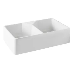 Turner Hastings Chester Farmhouse Double Bowl Butler Sink With No Taphole Gloss White 800mm by Turner Hastings, a Basins for sale on Style Sourcebook