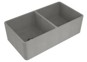 Turner Hastings Novi Farmhouse Double Bowl Butler Sink Concrete Look 850mm by Turner Hastings, a Basins for sale on Style Sourcebook