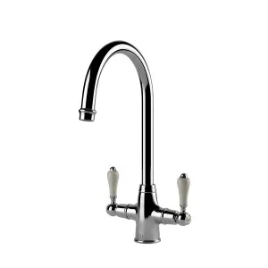 Turner Hastings Ludlow Double Sink Mixer Tap 355mm Chrome (Ceramic Handle) by Turner Hastings, a Bathroom Taps & Mixers for sale on Style Sourcebook