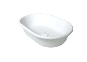 Turner Hastings Blanche Oval Titancast Solid Surface Above Counter Basin Satin Silk White 530mm by Turner Hastings, a Basins for sale on Style Sourcebook