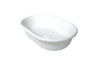 Turner Hastings Blanche Oval Titancast Solid Surface Above Counter Basin Gloss White 530mm by Turner Hastings, a Basins for sale on Style Sourcebook