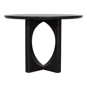 Duke Round Dining Table 120cm in Mangowood Black by OzDesignFurniture, a Dining Tables for sale on Style Sourcebook