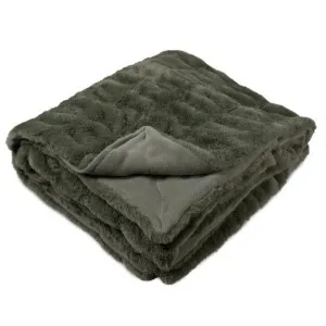 Ardor Boudoir Clayton Faux Fur Khaki Throw by null, a Throws for sale on Style Sourcebook