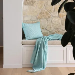 Bambury Dora Aqua Throw by null, a Throws for sale on Style Sourcebook