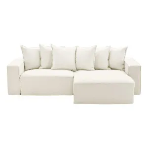 Ella 1.5 Seater Sofa + Chaise RHF in Lis White by OzDesignFurniture, a Sofas for sale on Style Sourcebook