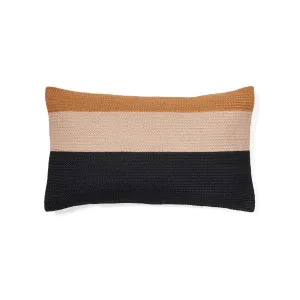 Saigua black and brown striped cushion cover 100% PET 30 x 50 cm by Kave Home, a Cushions, Decorative Pillows for sale on Style Sourcebook