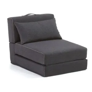 Arty pouffe bed in dark grey, 70 x 89 (200) cm by Kave Home, a Sofa Beds for sale on Style Sourcebook