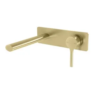 Phoenix Vivid Slimline Oval SwitchMix Wall Basin/Bath Mixer Set 175mm Brushed Gold by PHOENIX, a Bathroom Taps & Mixers for sale on Style Sourcebook