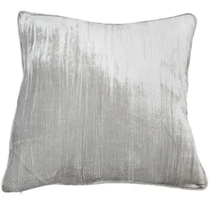 Brielle Silk Velvet Cushion 55cm Square - Champaign Silver White by Macey & Moore, a Cushions, Decorative Pillows for sale on Style Sourcebook