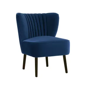 Vera Slipper Armchair - Navy Velvet by Darcy & Duke, a Chairs for sale on Style Sourcebook