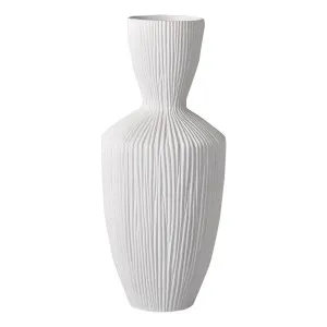 Aria Vase Slim 20.5x47cm in White by OzDesignFurniture, a Vases & Jars for sale on Style Sourcebook