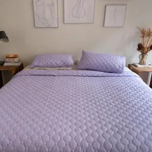 Morgan and Reid Mosaic Lilac Coverlet Set by null, a Quilt Covers for sale on Style Sourcebook