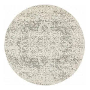 Evoke 253 Rug 150cm in White/Silver by OzDesignFurniture, a Contemporary Rugs for sale on Style Sourcebook