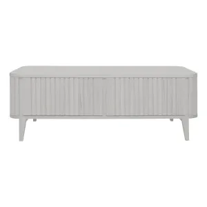 Gabino Rectangle Coffee Table 2 Drawer 135cm in White by OzDesignFurniture, a Coffee Table for sale on Style Sourcebook