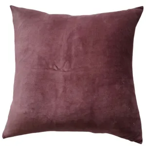 Fontainebleau Cotton Velvet & French Linen Two Sided Cushion 55cm Square - Burgundy by Macey & Moore, a Throws for sale on Style Sourcebook