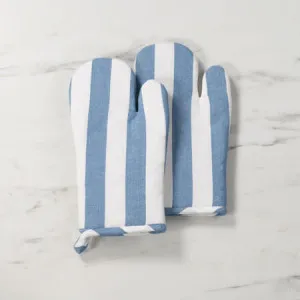 Canningvale Cucina Stripe Oven Mitt Pair - White, 100% Cotton by Canningvale, a Sheets for sale on Style Sourcebook