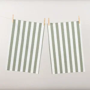 Canningvale Cucina Stripe Tea Towel Twin Pack - White, 100% Cotton by Canningvale, a Sheets for sale on Style Sourcebook