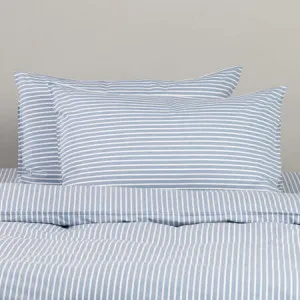 Canningvale Modella Stripe Quilt Cover Set - White, King, 100% Cotton by Canningvale, a Sheets for sale on Style Sourcebook