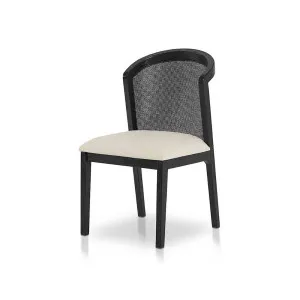 Belmont Black Elm Dining Chair - Light Beige Set of 2 by Calibre Furniture, a Dining Chairs for sale on Style Sourcebook