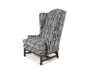 Safari Wing Chair - Zebra print by Wisteria, a Chairs for sale on Style Sourcebook