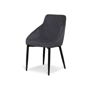 Haven Dining Chair Grey Velvet - Set of 2 by Calibre Furniture, a Dining Chairs for sale on Style Sourcebook