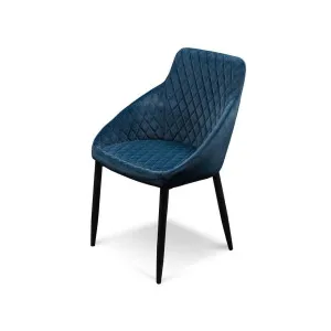 Haven Dining Chair Navy Velvet - Set of 2 by Calibre Furniture, a Dining Chairs for sale on Style Sourcebook