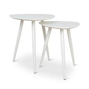 Set of 2 - Lauren Side Table - White by Interior Secrets - AfterPay Available by Interior Secrets, a Side Table for sale on Style Sourcebook