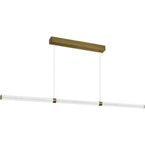 Calibo Charm 2500mm LED Linear Pendant Light Brass by Calibo, a Pendant Lighting for sale on Style Sourcebook