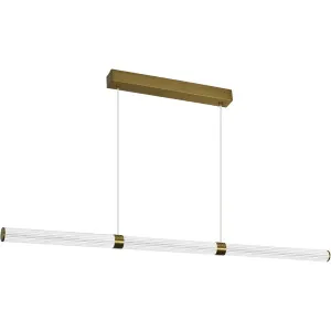 Calibo Charm 2000mm LED Linear Pendant Light Brass by Calibo, a Pendant Lighting for sale on Style Sourcebook