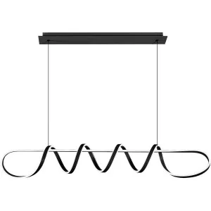 Calibo Bulbul 1500mm LED Linear Pendant Light Black by Calibo, a Pendant Lighting for sale on Style Sourcebook