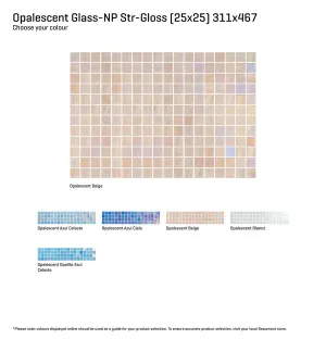 Opalescent Glass Natural Product Structured Gloss Mosaic (Colour?????) by Beaumont Tiles, a Mosaic Tiles for sale on Style Sourcebook