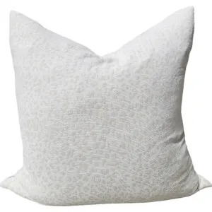 RESTOCK EARLY OF NOV - Leopard Jacquard Cotton Cushion Square 55cm - Off White | Natural by Macey & Moore, a Cushions, Decorative Pillows for sale on Style Sourcebook