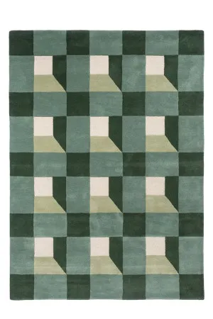 Harlequin Blocks Fern 141907 by Harlequin, a Contemporary Rugs for sale on Style Sourcebook