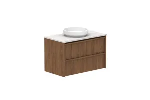 Eli 900 All Drawer Centre Bowl Vanity,Wall Hung, Florentine Walnut by ADP, a Vanities for sale on Style Sourcebook