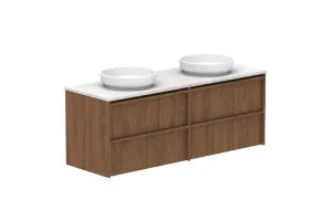 Eli 1500 All Drawer Double Bowl Vanity,Wall Hung, Florentine Walnut by ADP, a Vanities for sale on Style Sourcebook