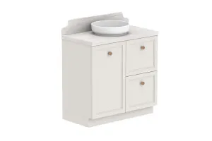 Mabel 900 Wall Hung Centre Bowl, Floor Mount, Feather Grey  by ADP, a Vanities for sale on Style Sourcebook