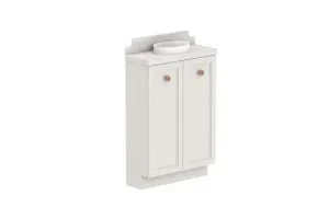 Mabel Mini 600 Wall Hung Centre Bowl, Floor Mount, Feather Grey  by ADP, a Vanities for sale on Style Sourcebook