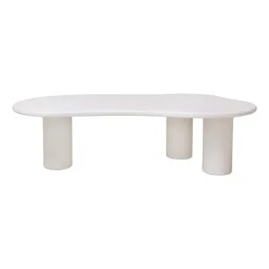 Juniper Coffee Table 120cm in Rendered Concrete White by OzDesignFurniture, a Coffee Table for sale on Style Sourcebook